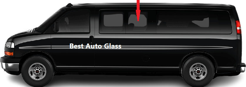 Fits 03-24 Chevy Express Driver Left Rear Hinged Door Window Glass movable/Clear