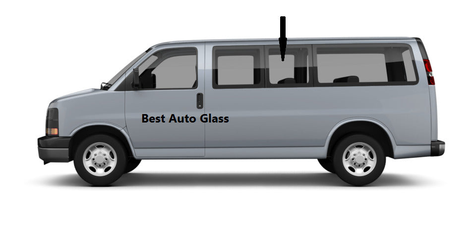 Fits 03-24 Chevy Express Driver Left Rear Hinged Door Window Glass movable/Clear
