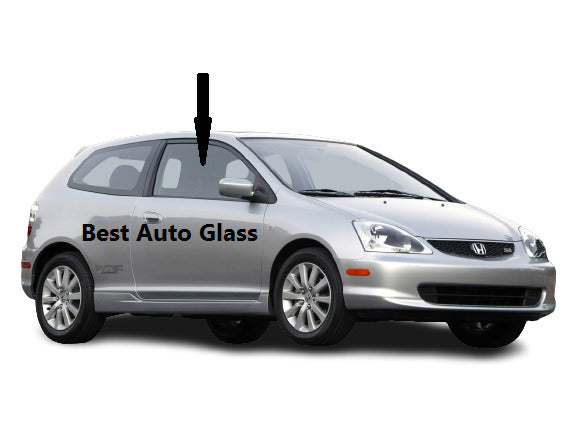 Fits 02-2005 Honda Civic Si 2D Hatchback Front Right Passenger Door Window Glass