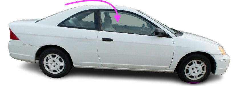 Fits 02-2005 Honda Civic Si 2D Hatchback Front Right Passenger Door Window Glass