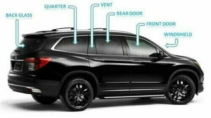 Fits:2014-2020 Nissan Rogue Driver Side Rear Left Door Window Glass Privacy Dark