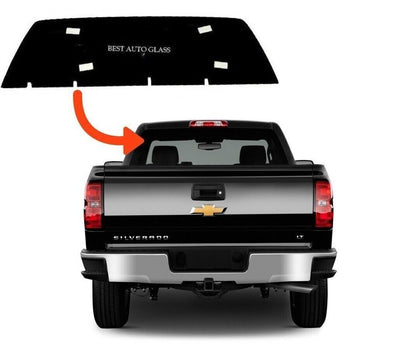 Fits: 2007-2014 GMC Sierra & Chevrolet Silverado Rear Window Back Glass/Dark