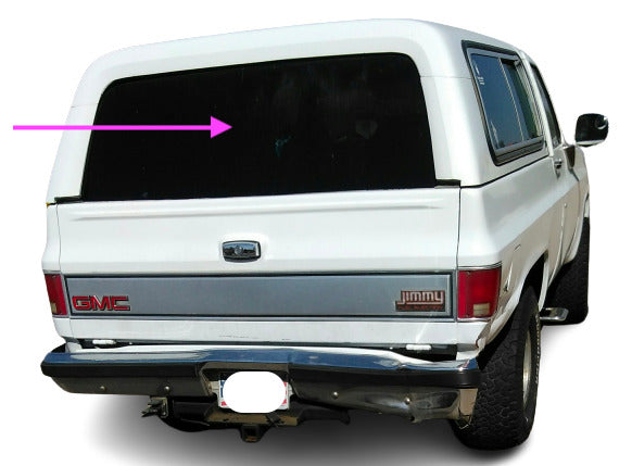 Fits: 1973-1991 Chevy Blazer, GMC Jimmy 2D Utility Rear Window Back Glass/Dark