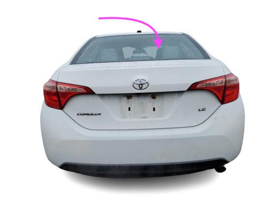 Fits: 2014-2019 Toyota Corolla 4 Door Sedan Back Glass Rear Window - Heated