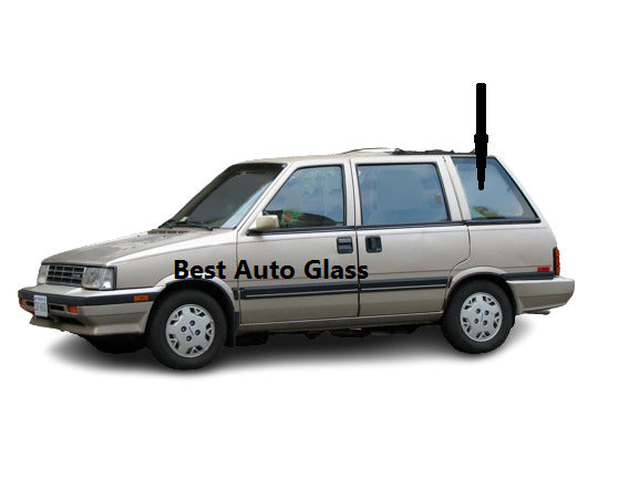 Fits: 1985-1989 Nissan Stanza 4D Station Wagon Rear Left Quarter Window Glass