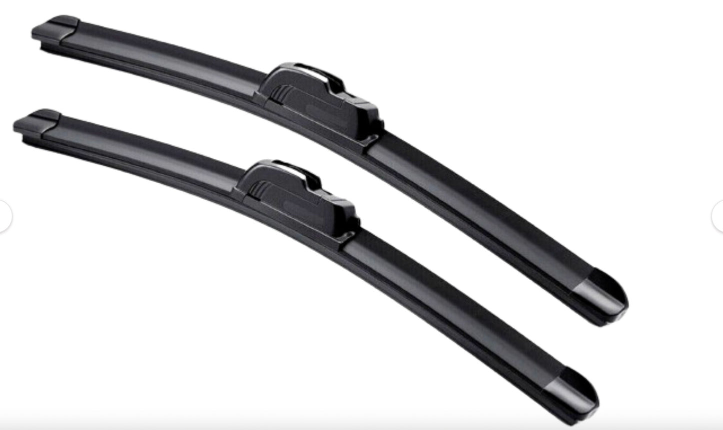 2PCS - All Season 22"&22" Windshield Wiper Blades Bracketless J-Hook