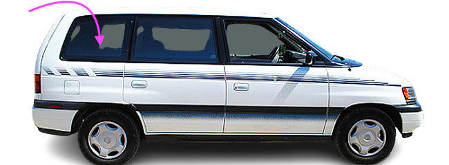 Fit: 1989-1995 MAZDA MPV MINI VAN RIGHT REAR QUARTER WINDOW GLASS