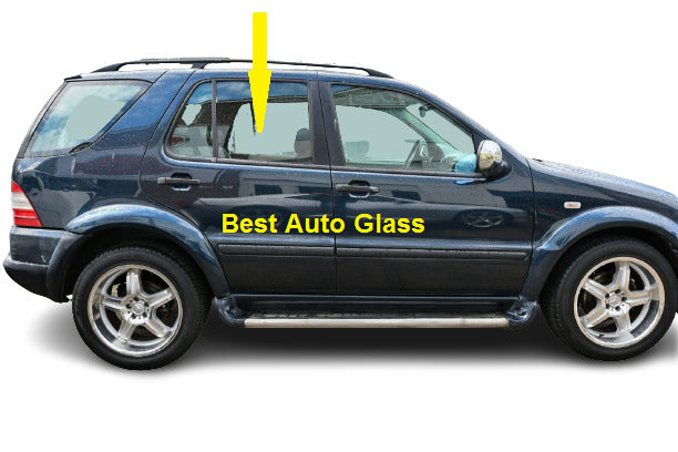 Fits: 1998-2005 Mercedes Benz ML320,350,430,55,500 Rear Right Door Glass-Clear