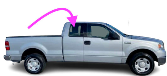 Fits: 2004-2014 FORD F150 SUPER CAB Quarter Window Glass, Power Drop Down Glass