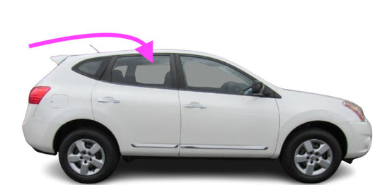 Fits 08-13 Nissan Rogue 14-15 Select Passenger Side Right Rear Door Window Glass