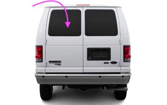 Fits: 1992-1995 Ford Econoline 3D Van Left Rear Window Back Glass 3 Holes/Dark