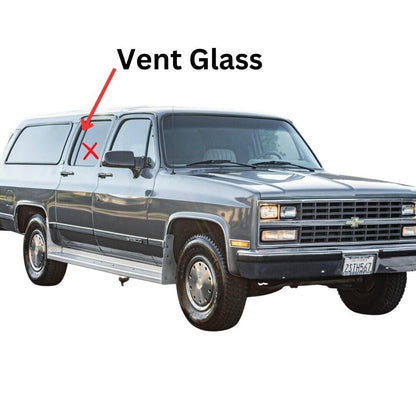 Fits: 73-91 Chevrolet, GMC Crew Cab/Suburban 4D Utility Rear Right Vent Glass