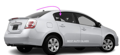 Fit:2007-2012 Nissan Sentra 4D Sedan Passenger Side Rear Right Door Window Glass