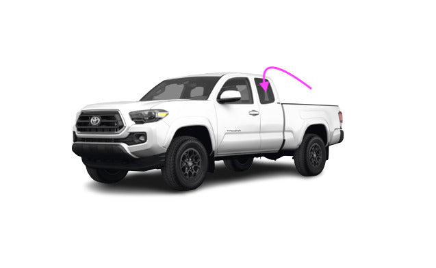 Fits: 2016-2023 Toyota Tacoma Extend Left Side Rear Quarter Window Glass CLEAR