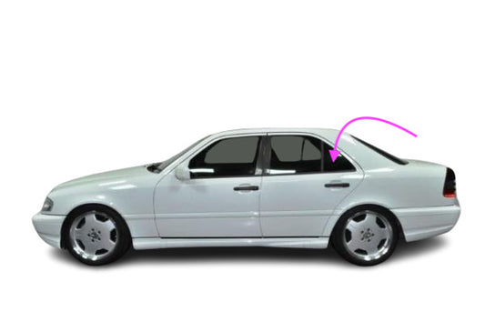 Fits:1994-2000 Mercedes C220,230,280,36,43AMG Driver Left Rear Vent Window Glass