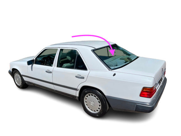 Fit: 1986-1989 Mercedes Benz 2600E, 300E, 300D 4DR Sedan Rear Window Back Glass