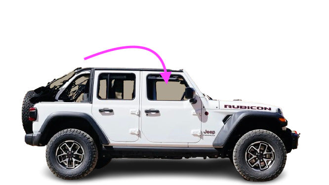 Fits: 2018-2024 Jeep Wrangler JL [20-23 Gladiator] 2D/4D Front Right Door Glass