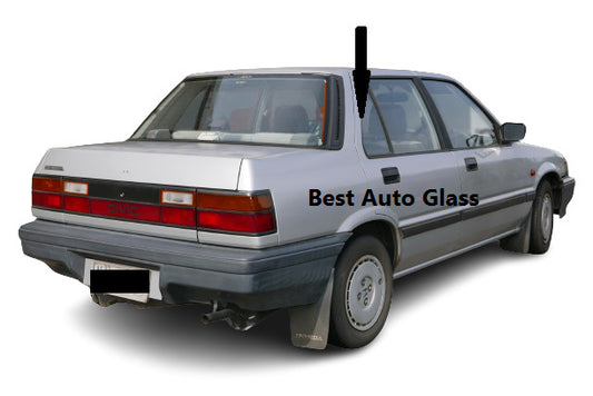 Fits: 1984-1987 Honda Civic 4D Sedan Passenger Rear Right Quarter Window Glass