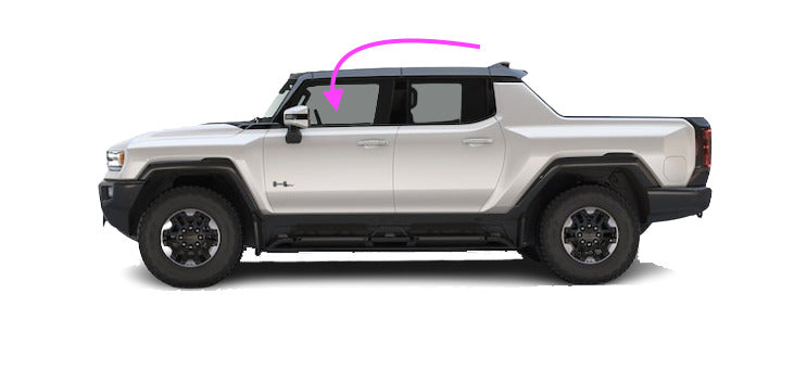 Fit: 2022 GMC Hummer 4D Crew,2024 GMC Hummer 4D SUV Front Left Door Window Glass