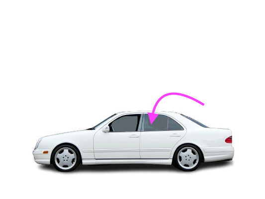 Fit 1996-2002 Mercedes E Series 4D Sedan Rear Driver Left Side Door Window Glass