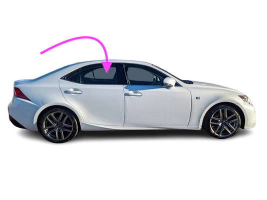 Fits: 2006-2014 Lexus IS 250,IS 350,IS-F 4D Sedan Rear Right Door Glass Window