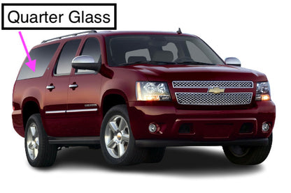 Fits: 2011-2014 Chevy Suburban | Yukon Passenger Right Side Quarter Window Glass