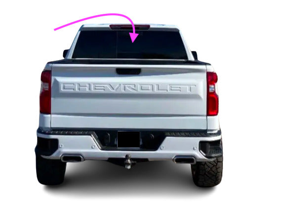 Fits: 2014-2021 CHEVY/GMC TRUCK SOL FIXED Rear Back Glass-Stationary-Dark