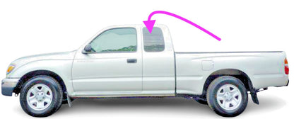 Fits: 2001-2004 Toyota Tacoma 2DR Extended Rear Driver Side Quarter Window Glass