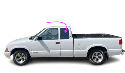 Fits:1997-2003 Chevrolet S10& GMC Sonoma 2D EXT Cab Rear Left Quarter Glass/Dark