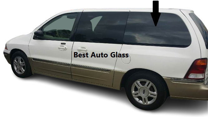 Fit 1999-2001 Ford Windstar Rear Left Quarter Window Glass W/O Sliding Door/Dark