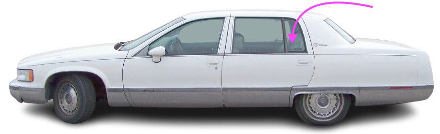 Fit 1993 Cadillac Fleetwood 4D Sedan Rear Driver Left Side Vent Window Glass