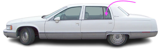 Fit 1993 Cadillac Fleetwood 4D Sedan Rear Driver Left Side Vent Window Glass