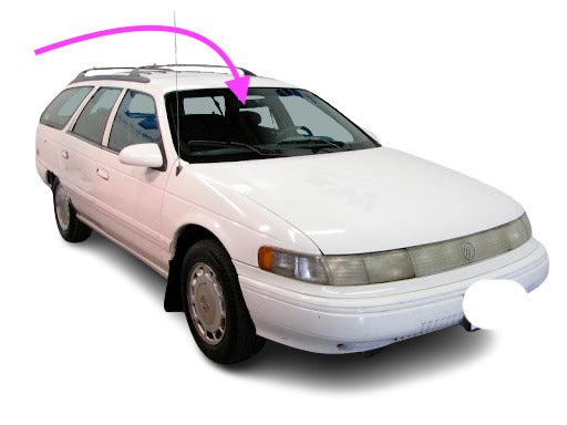 Fits: 1990-1994 Ford Taurus/Mercury Sable 4D Sedan-SW Front Windshield Glass