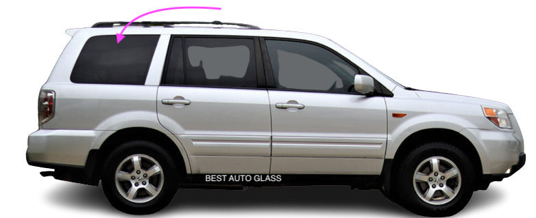 Fits: 2003-2008 Honda Pilot 4D SUV Rear Passenger Right Side Quarter Glass