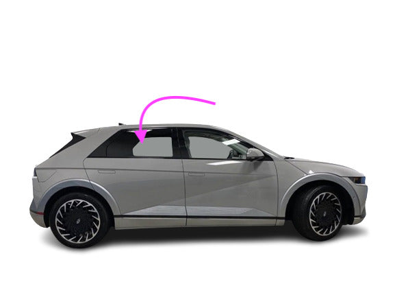 Fit: 2022-2023 Hyundai Ioniq 5 Passenger Side Rear Right Door Window Glass-CLEAR