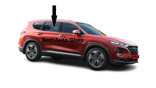 Fits: 2013-2018 Hyundai Santa Fe & 2019 FE XL Passenger Rear Right Door Glass