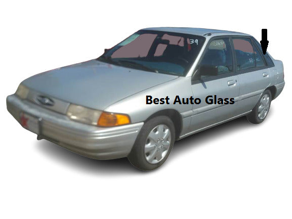 Fits: 1994-1996 Ford Escort 4D Hatchback Rear Left Driver Quarter Window Glass