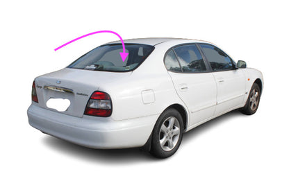 Fits: 1998-2002 Daewoo Leganza 4 Door Sedan Rear Window Back Glass-Heated