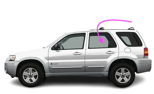 Fits 01-07 Ford Escape, Mercury Mariner Driver Left Rear Door Window Glass/Clear