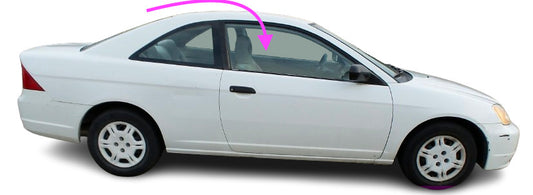 Fits 02-2005 Honda Civic Si 2D Hatchback Front Right Passenger Door Window Glass