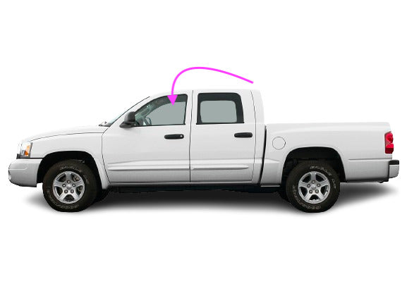 Fit 2005-2010 Dodge Dakota & Mitsubishi Raider Driver Side Front Left Door Glass