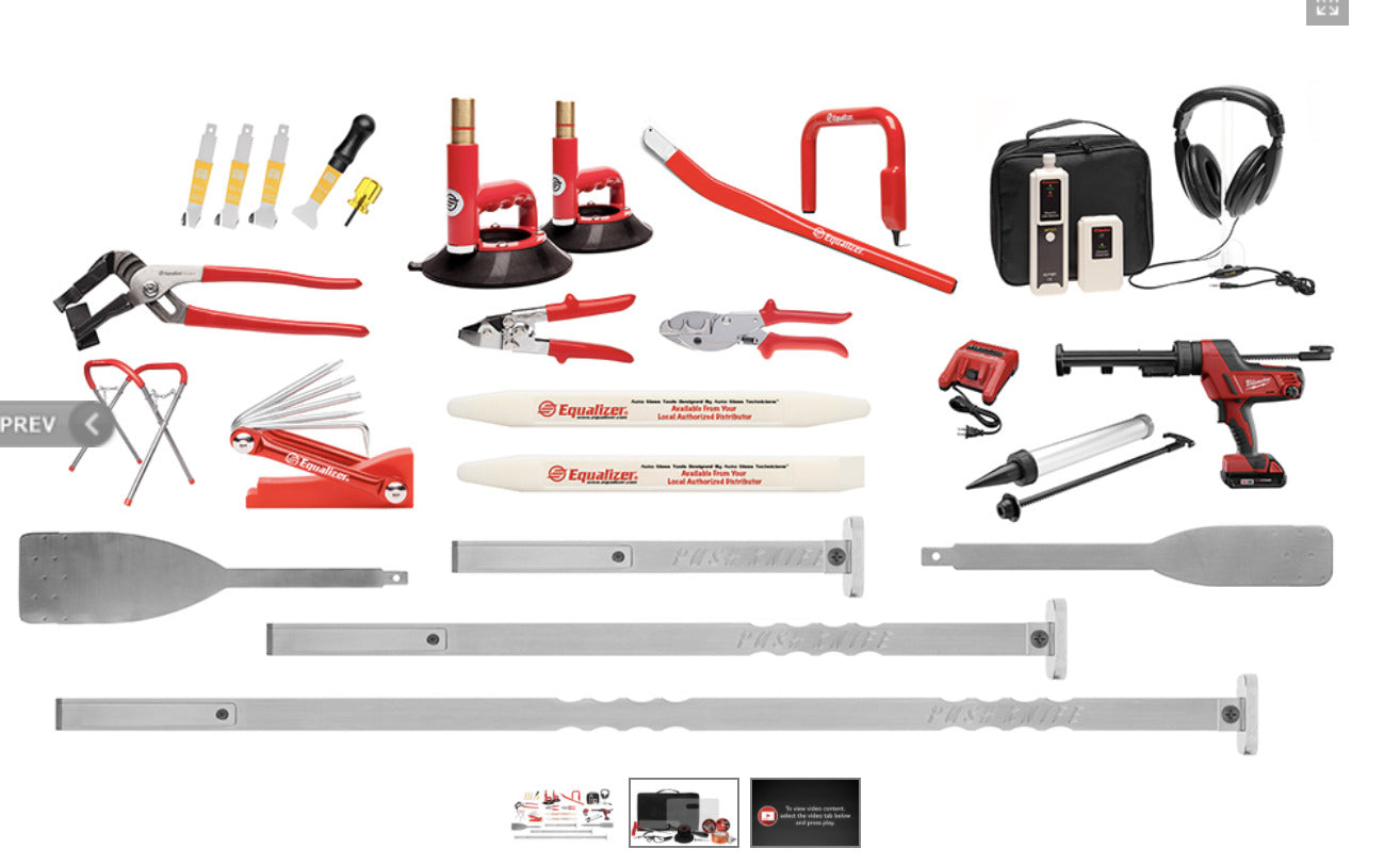 Glass Removal Kit with Raptor, Auto Glass Cut Out Device and Windshield Tool