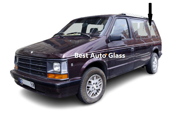 Fits: 1988-1990 Dodge & Plymouth & Chrysler Mini Van Left Quarter Window Glass