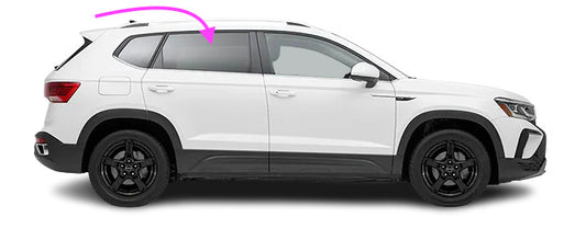 Fit: 2022-2023 Volkswagen Taos 4D Utility Rear Right Side Door Window Glass