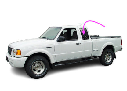 Fits:1998-03 Ford Ranger SuperCab;Mazda EXTENDED Driver Left Rear Quarter Glass