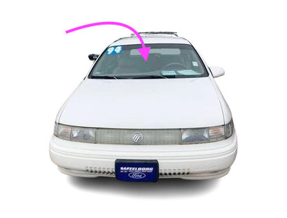 Fits: 1990-1994 Ford Taurus, Mercury Sable 4D Sedan,SW Front Windshield Glass