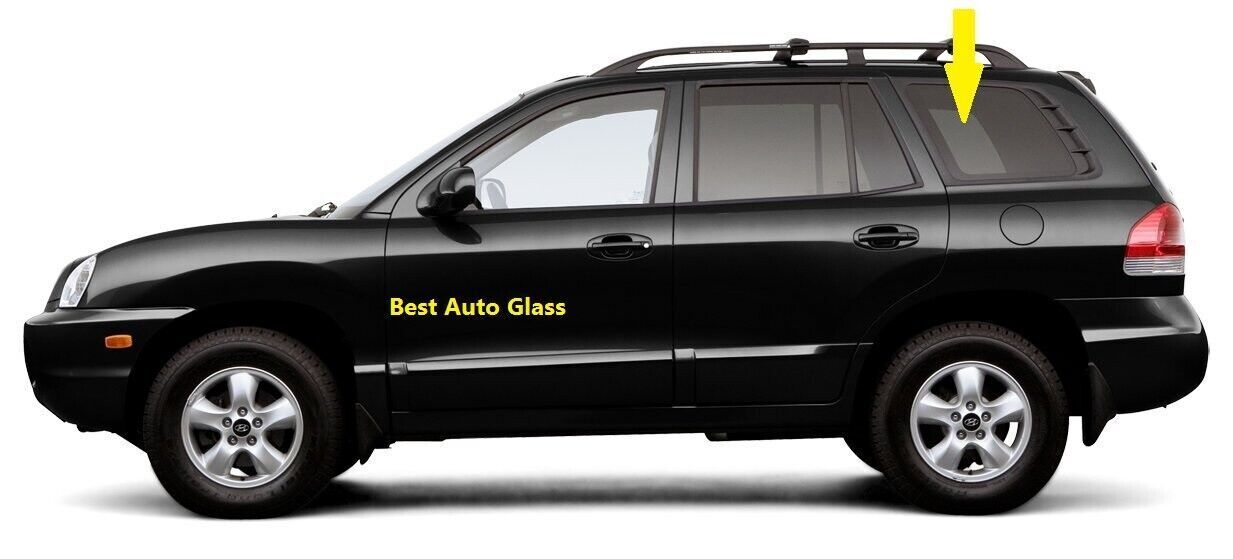 Fits: 2001-2006 Hyundai Santa Fe Driver Side Left Rear Quarter Window Glass