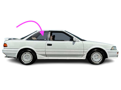 Fit: 1988-1991 Toyota Corolla 2D Coupe Rear Right Passenger Quarter Window Glass