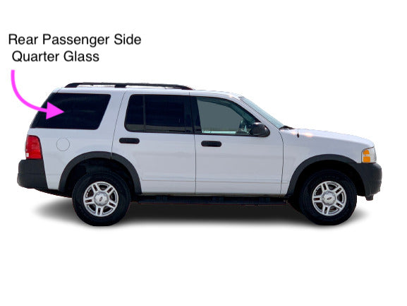 Fits:2002-2003 Ford Explorer & Mercury Mountaineer Passenger Right Quarter Glass