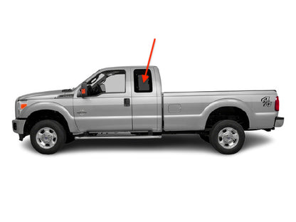 Fits: 2000-2016 Ford F Series 2D Super Cab Driver Left Side Quarter Glass Window